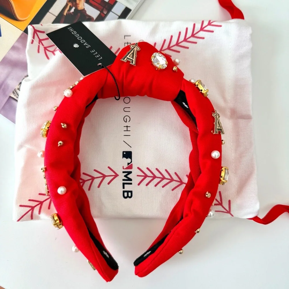 Lele Sadoughi MLB Los Angeles Angels‎ Embellished Headband